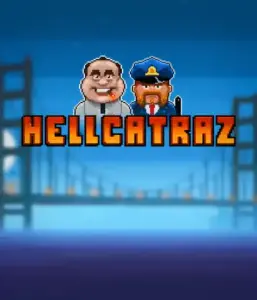 Explore the thrilling world of Hellcatraz slot by Relax Gaming, highlighting a comic-style prisoner and a guard with the infamous Alcatraz prison and San Francisco skyline in the background. This image portrays the fun and humor of an prison break-themed game, ideal for those who enjoy playful themes, delivering a nostalgic gaming experience. 