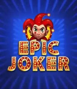 Step into the energetic world of the Epic Joker game by Relax Gaming, highlighting a mischievous joker with a flaming hairstyle amid a luminous blue background. This image depicts the fun and excitement of classic slots, ideal for fans of classic casino aesthetics, providing a charming adventure.